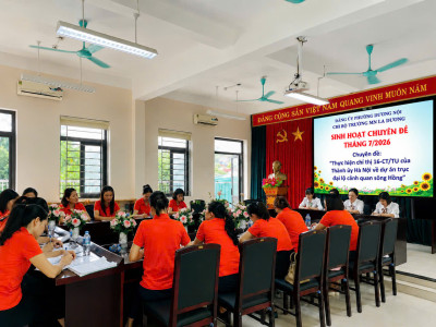 CHI BỘ TRƯỜNG MN LA DƯƠNG TỔ CHỨC SINH HOẠT CHUYÊN ĐỀ THÁNG 7 NĂM 2026 VỀ CHỈ THỊ 16-CT/TW CỦA THÀNH ỦY HÀ NỘI